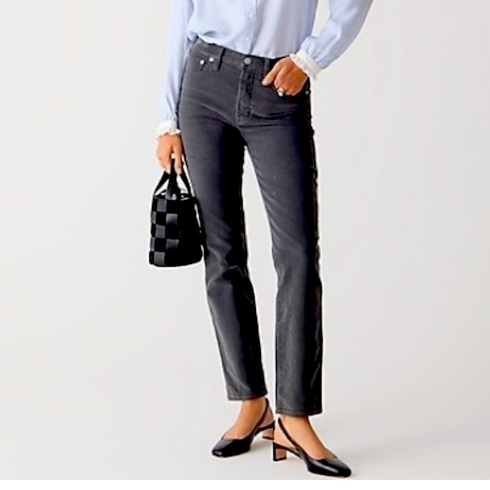 Eddie Bauer Boyfriend Slim Gray Corduroy Pants